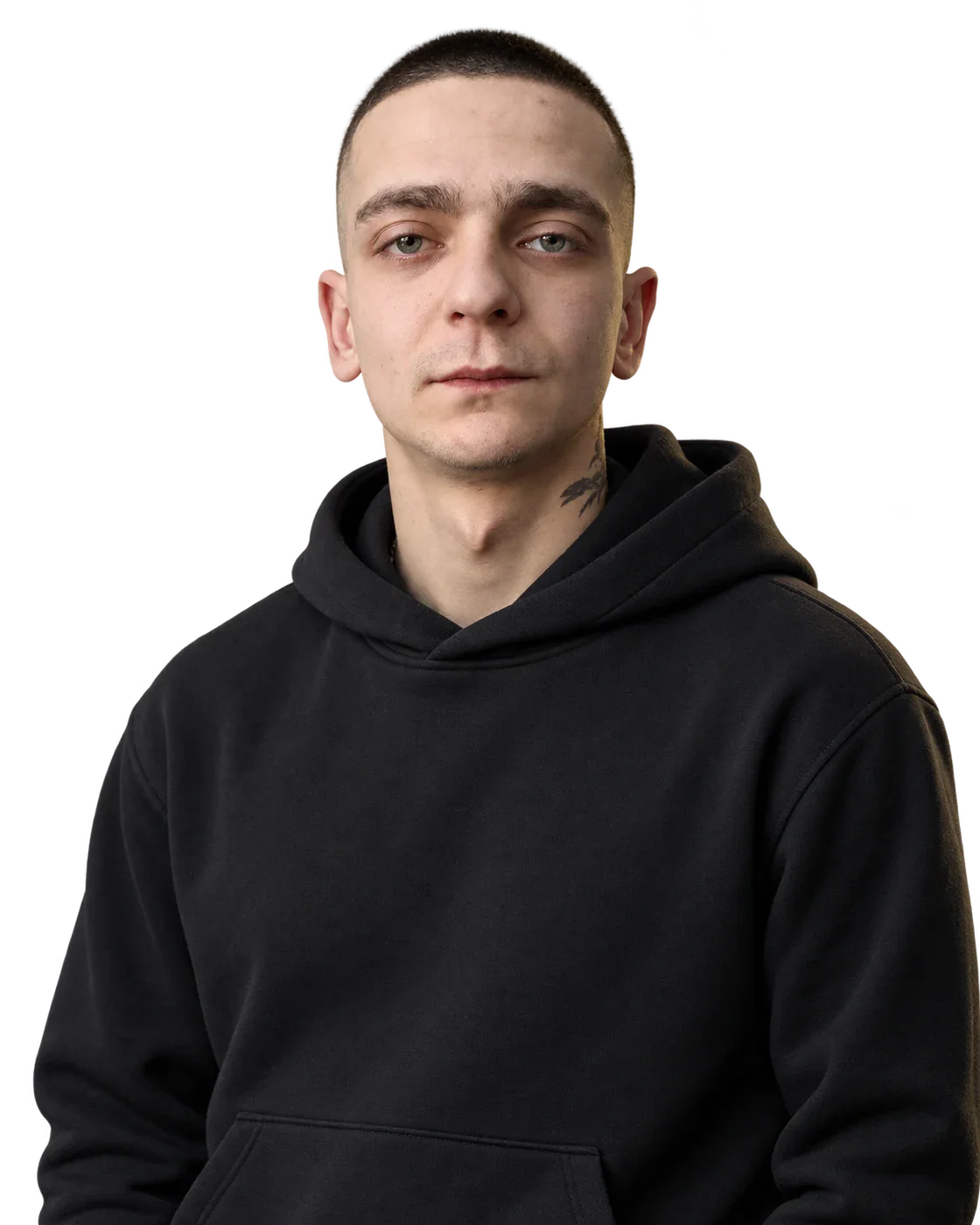 Studio portrait of Mykhailo